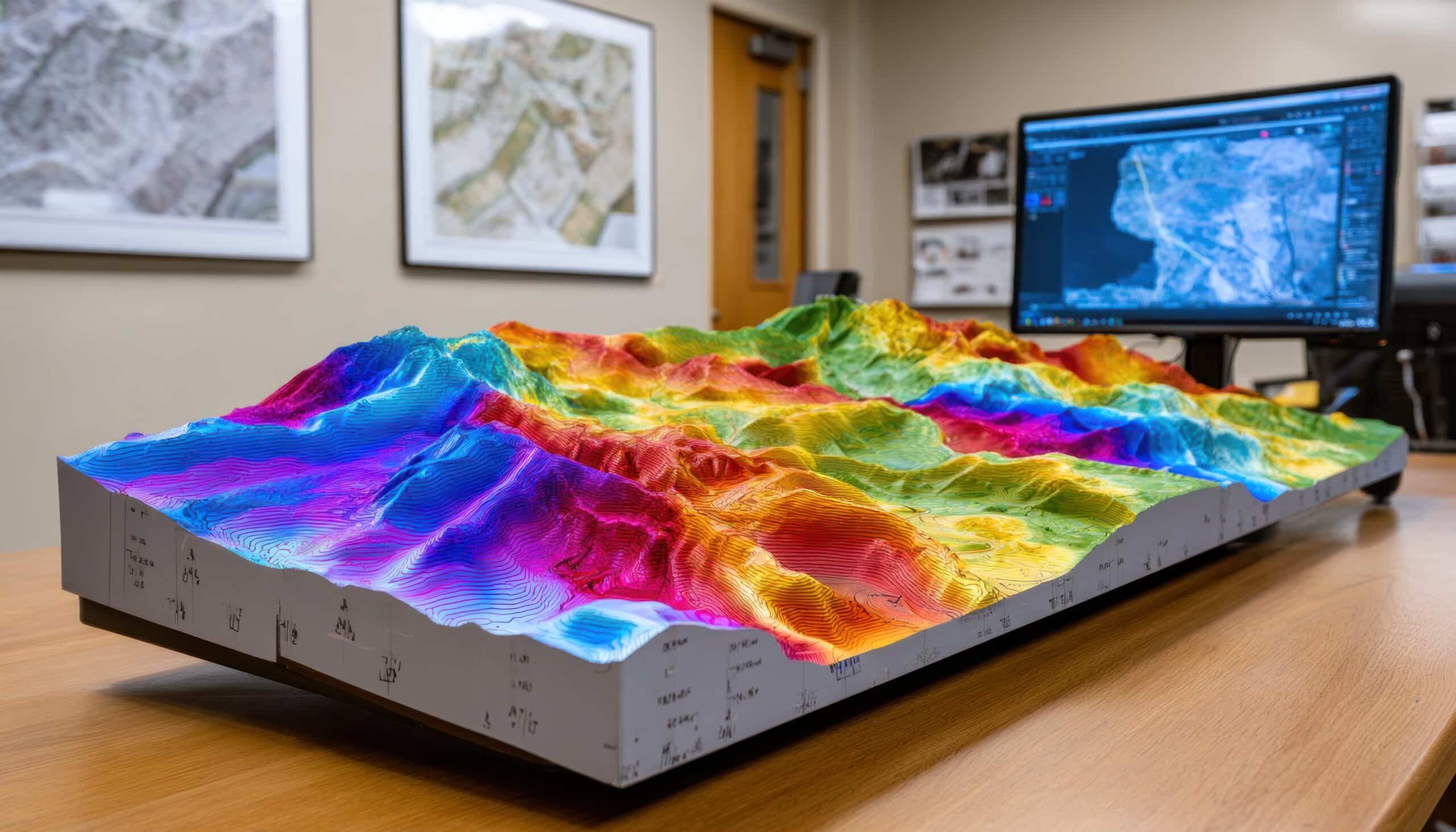 3-D GIS model on a tabled