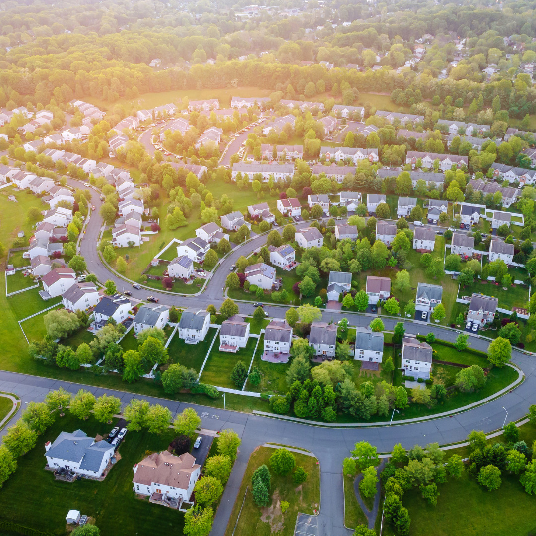 Subdivison aerial planned and designed by carroll engineering