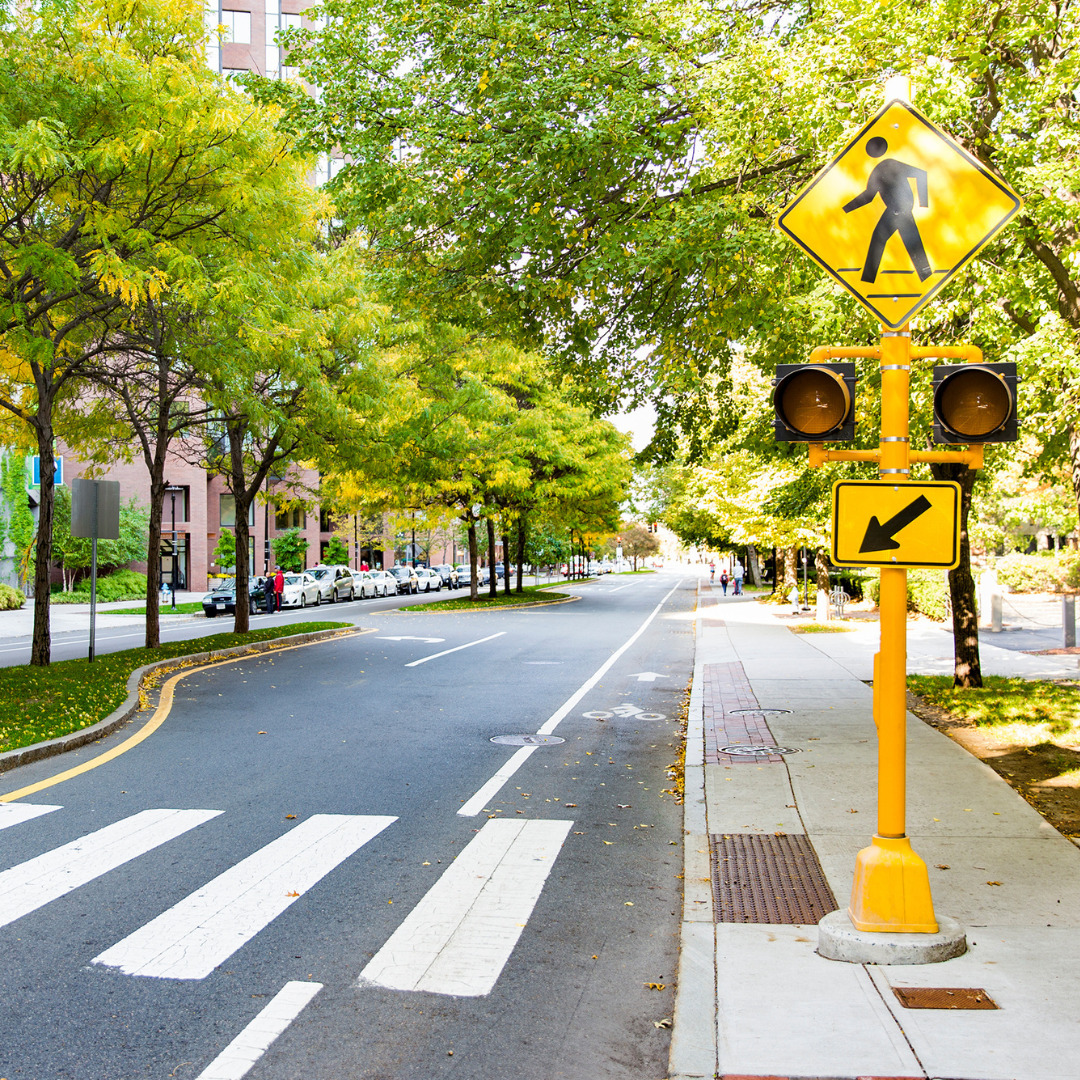 Pedestrian crossing in pennsylvania designed by traffic engineer
